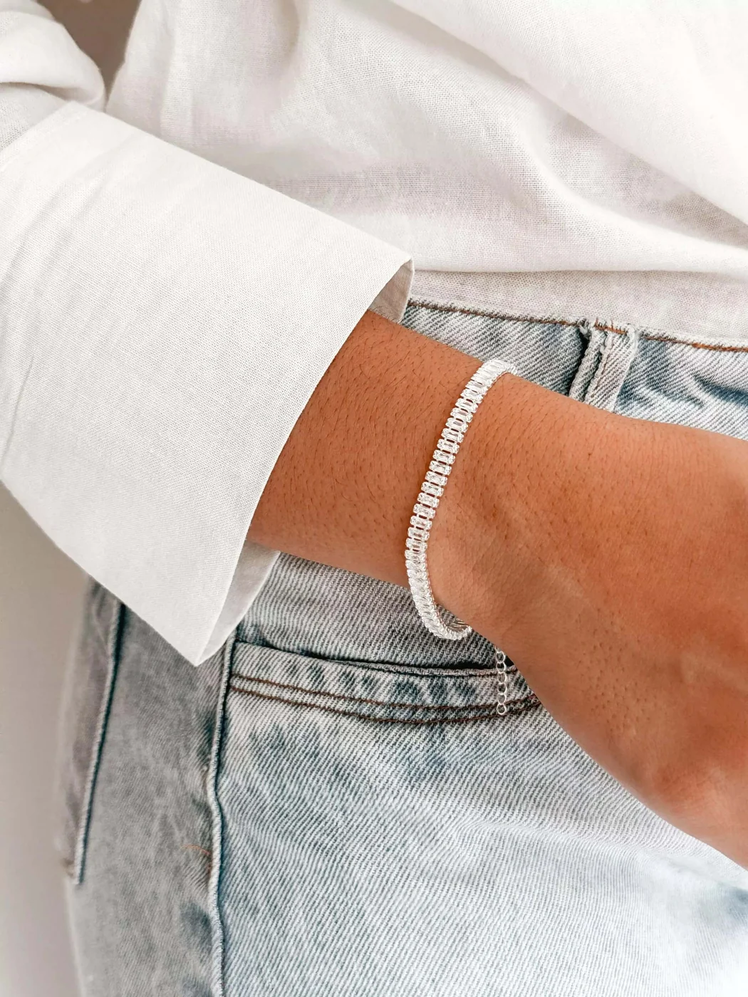 PULSEIRA BAGUETE CRISTAL — foto 1
