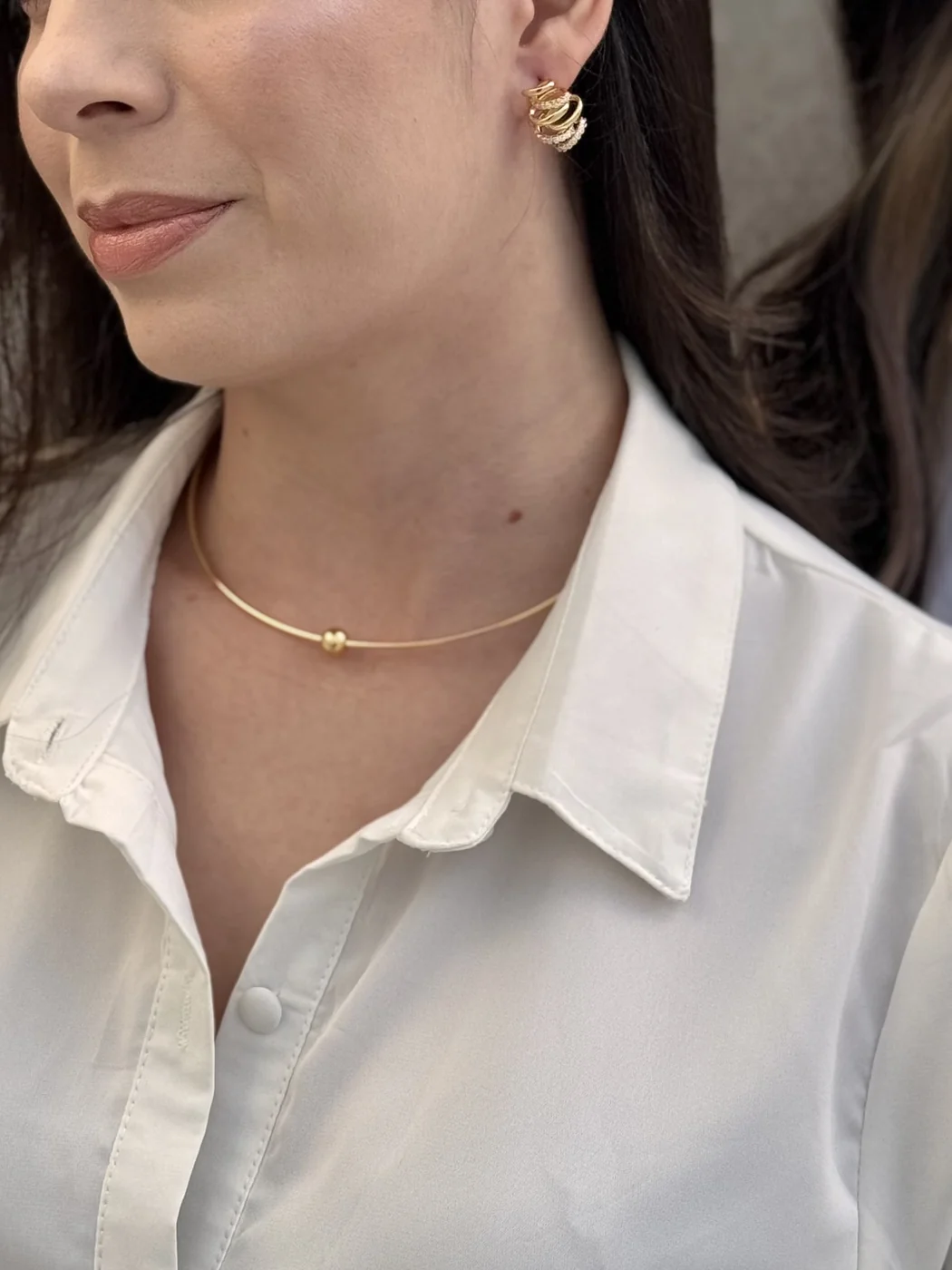 CHOKER ARO COM BOLINHA LISO — foto 1