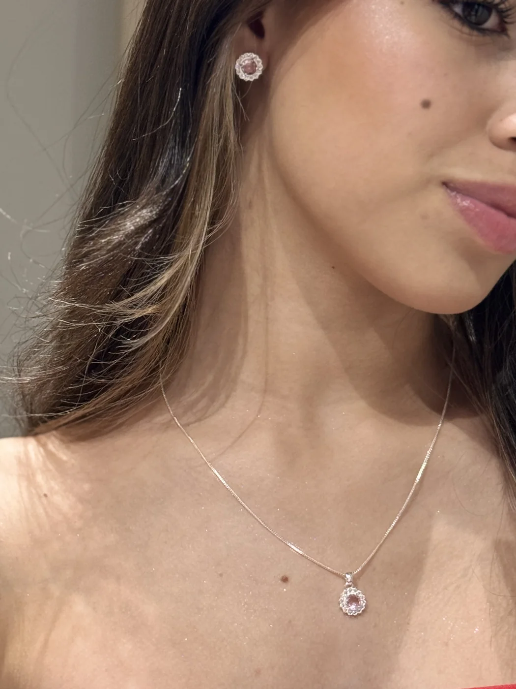 CONJUNTO REDONDO DETALHADO ROSA — foto 1