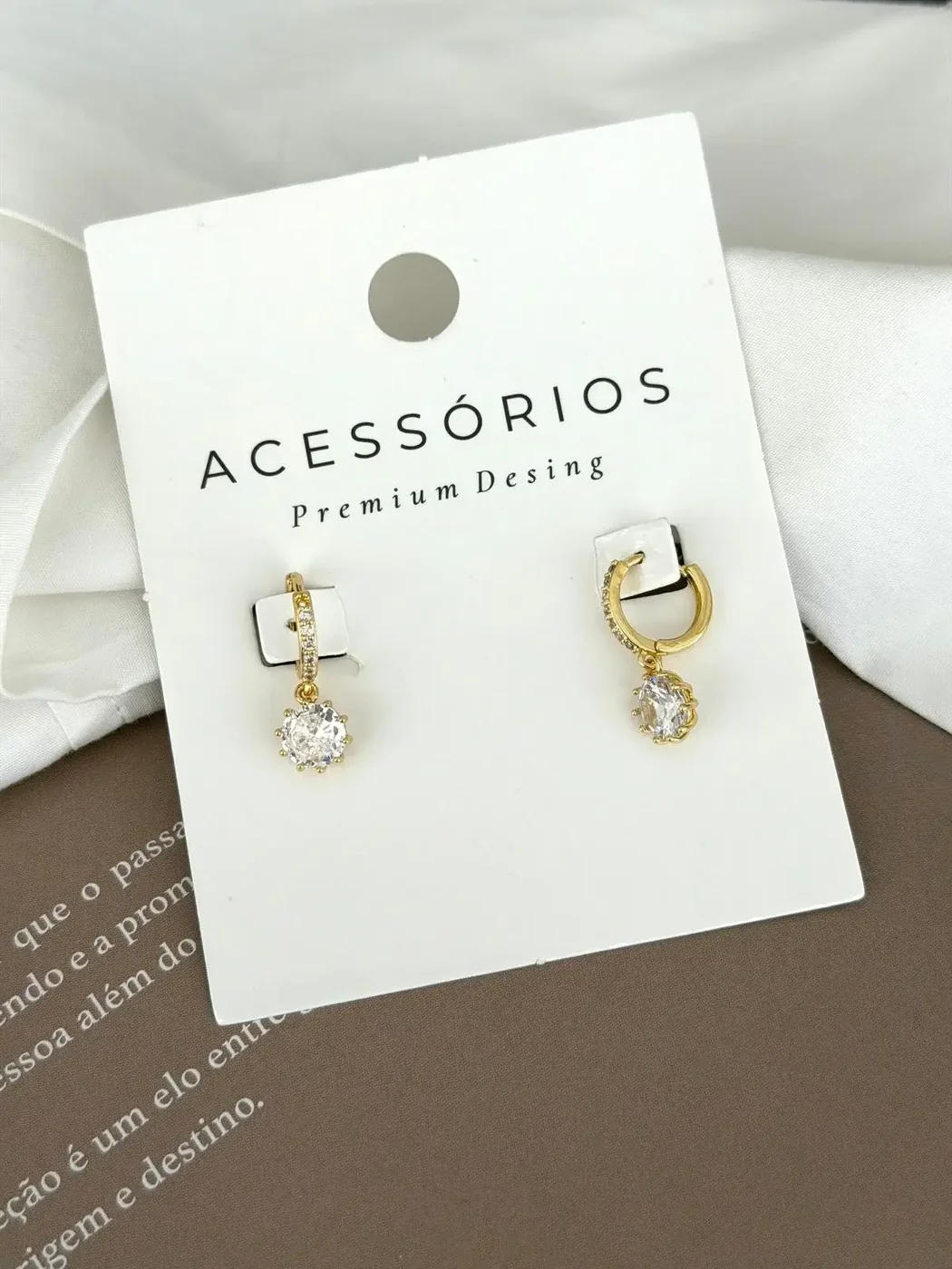 ARGOLINHA FOLHEADA ZIRCONIA — foto 1